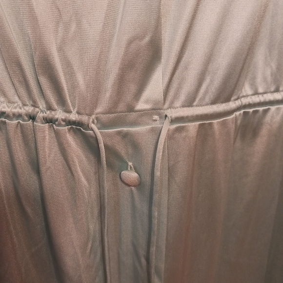 Exquisite Luxury Vintage Nylon Antron Robe Full Length Mint Green Lace 60's ERA - Picture 5 of 8